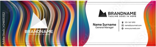 Vector modern creative and clean business card template, polygon background, flyer design, name card template. Corporate identity with abstract illustration. Vector company style for brandbook and gui