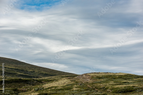 Blick auf die Berge des Reinheimen, Norwegen