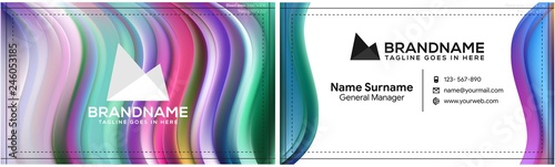 Vector modern creative and clean business card template, polygon background, flyer design, name card template. Corporate identity with abstract illustration. Vector company style for brandbook and gui