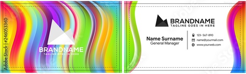 Vector modern creative and clean business card template, polygon background, flyer design, name card template. Corporate identity with abstract illustration. Vector company style for brandbook and gui