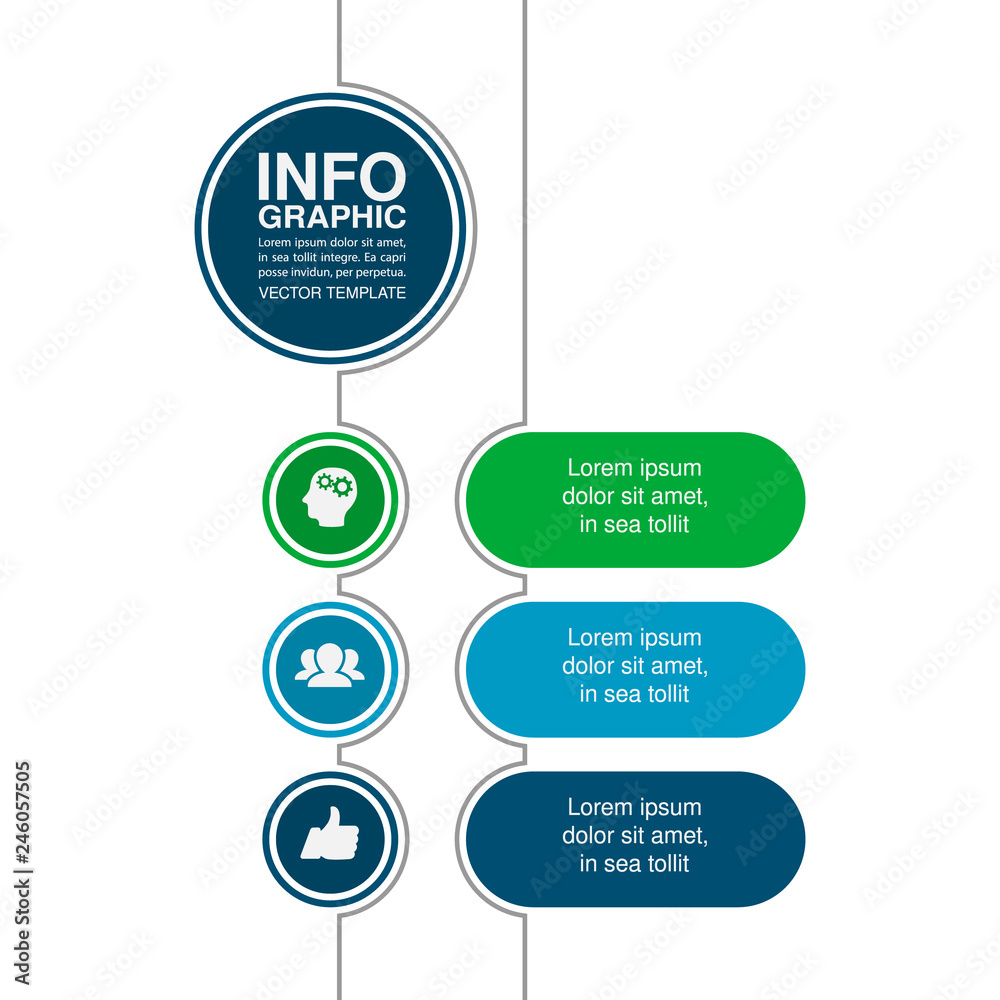Vector infographic template for vertical diagram, graph, presentation, chart, business concept with 3 options. Vector infographic template for vertical diagram, graph, presentation, chart, business concept with 3 options.