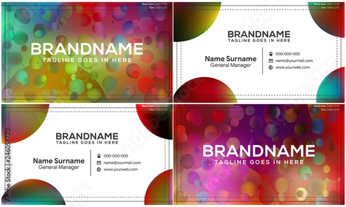 Vector modern creative and clean business card template, polygon background, flyer design, name card template. Corporate identity with abstract illustration. Vector company style for brandbook