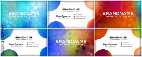 Vector modern creative and clean business card template, polygon background, flyer design, name card template. Corporate identity with abstract illustration. Vector company style for brandbook
