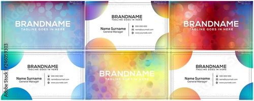 Vector modern creative and clean business card template, polygon background, flyer design, name card template. Corporate identity with abstract illustration. Vector company style for brandbook