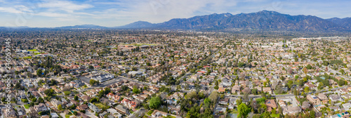 Aerial view of the San Gabriel Mountains and Arcadia area photo