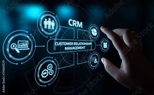 CRM Customer Relationship Management Business Internet Techology Concept photo