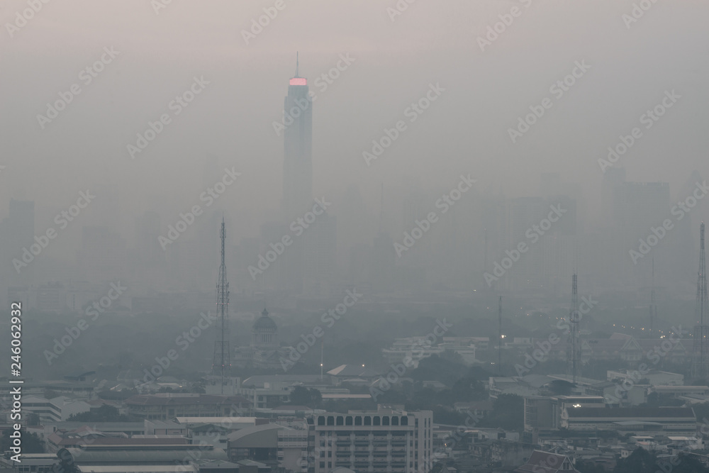 Bangkok Pollution PM2.5 in the capital city Thailand Bangkok Pollution PM2.5 in the capital city Thailand