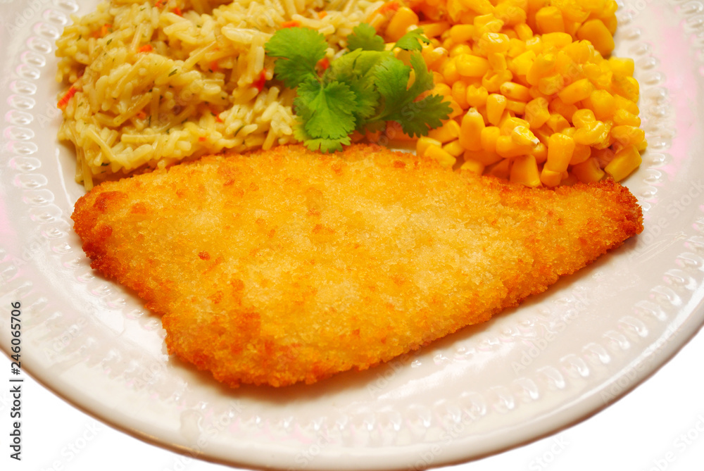 Breaded Fish with Delicious Sides