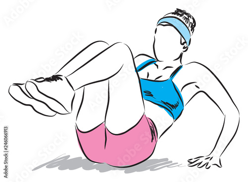 work-out woman illustration (2)