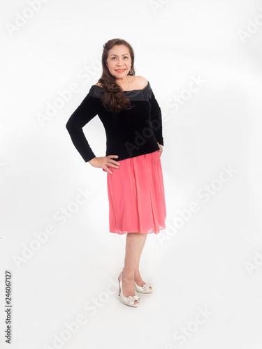 Asian Woman on White background