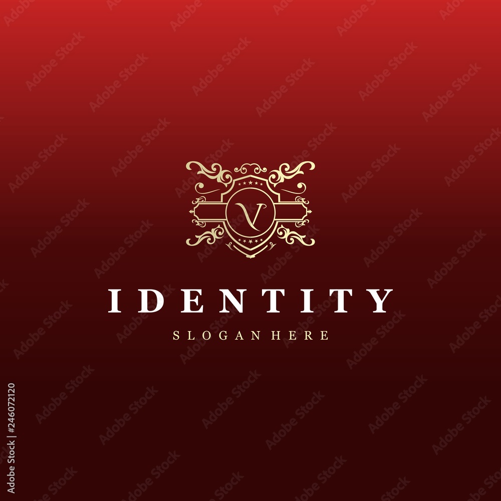 Letter V Heraldry Logo Letter V Heraldry Logo