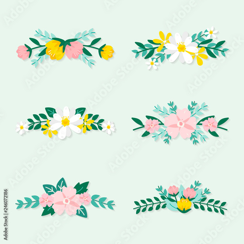 Spring floral illustration collection