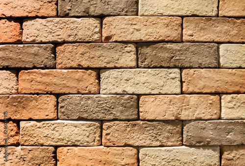 Brown brick wall textured wallpaper