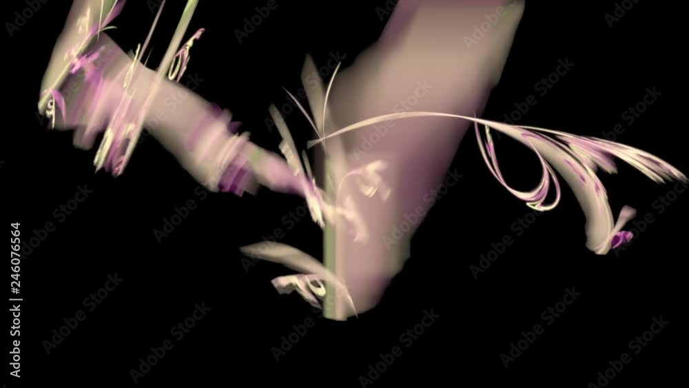 Abstract fractal forms morph and oscillate (Loop)
