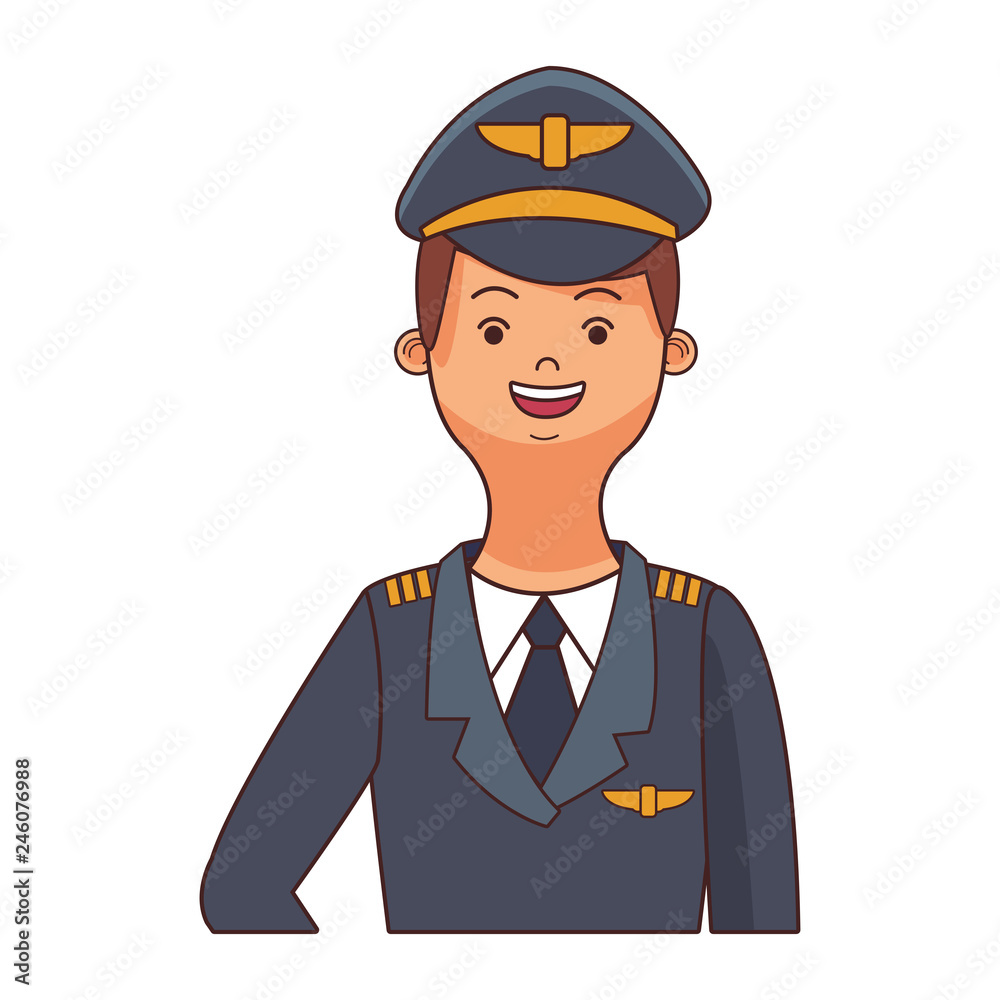 airplane pilot upperbody cartoon airplane pilot upperbody cartoon