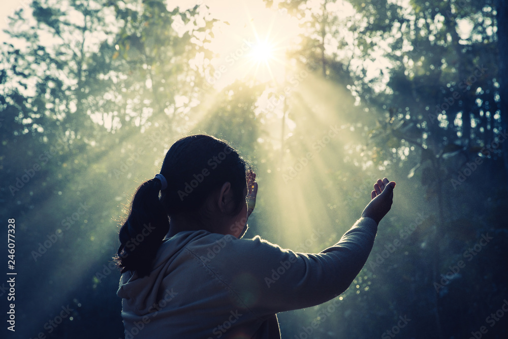 Teenage girl with praying. Peace, hope, dreams concept. Teenage girl with praying. Peace, hope, dreams concept.