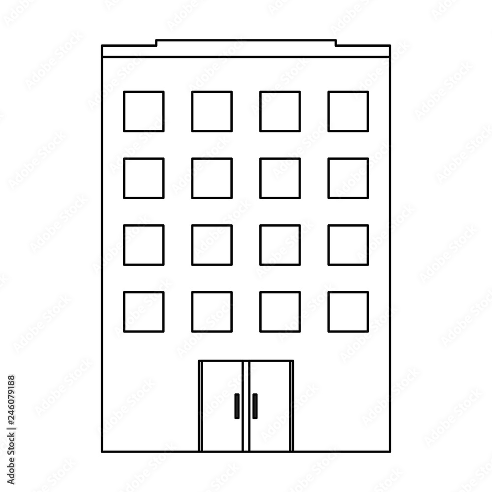 Business building real estate black and white Business building real estate black and white