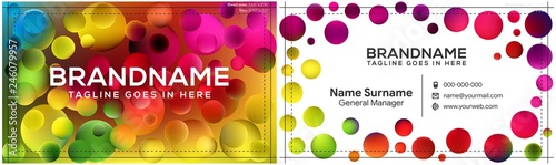 Vector modern creative and clean business card template, polygon background, flyer design, name card template. Corporate identity with abstract illustration. Vector company style for brandbook