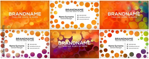 Vector modern creative and clean business card template, polygon background, flyer design, name card template. Corporate identity with abstract illustration. Vector company style for brandbook