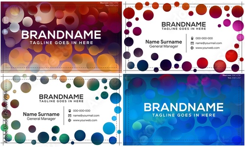 Vector modern creative and clean business card template, polygon background, flyer design, name card template. Corporate identity with abstract illustration. Vector company style for brandbook