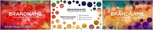 Vector modern creative and clean business card template, polygon background, flyer design, name card template. Corporate identity with abstract illustration. Vector company style for brandbook