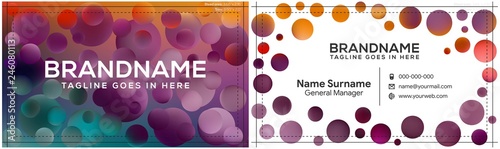 Vector modern creative and clean business card template, polygon background, flyer design, name card template. Corporate identity with abstract illustration. Vector company style for brandbook