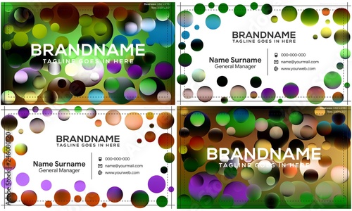 Vector modern creative and clean business card template, polygon background, flyer design, name card template. Corporate identity with abstract illustration. Vector company style for brandbook