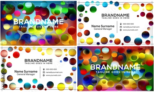 Vector modern creative and clean business card template, polygon background, flyer design, name card template. Corporate identity with abstract illustration. Vector company style for brandbook