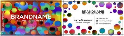 Vector modern creative and clean business card template, polygon background, flyer design, name card template. Corporate identity with abstract illustration. Vector company style for brandbook