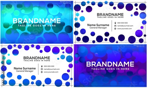 Vector modern creative and clean business card template, polygon background, flyer design, name card template. Corporate identity with abstract illustration. Vector company style for brandbook