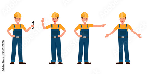 Builder vector character design no5
