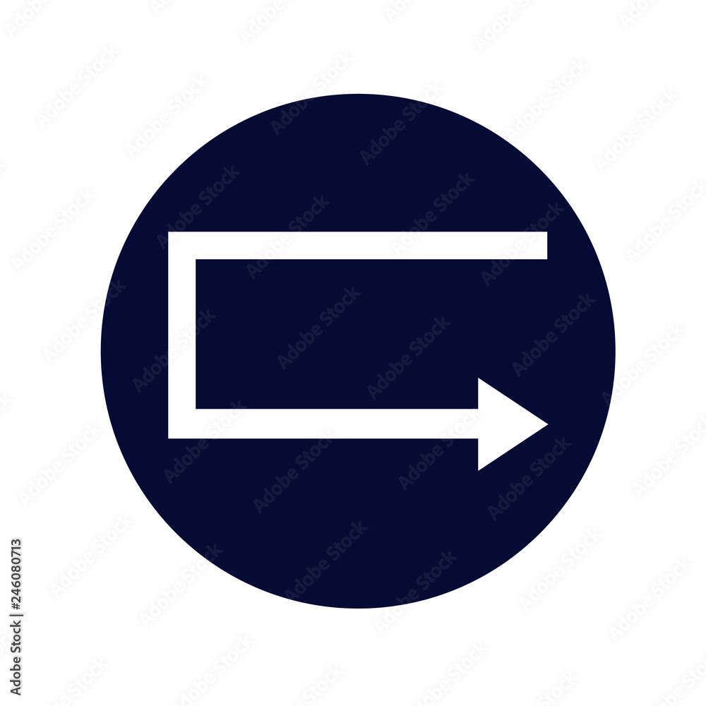Flat design arrow vector icon for navigation and media player. Flat design arrow vector icon for navigation and media player.
