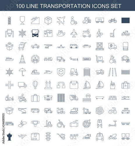 100 transportation icons
