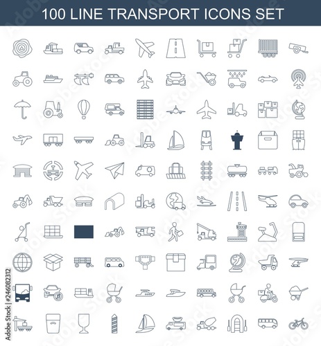 100 transport icons