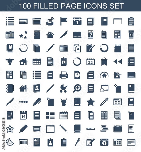100 page icons