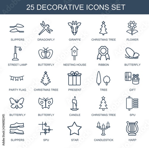 25 decorative icons