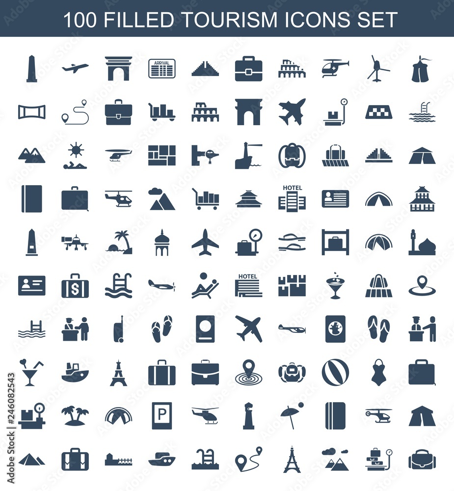100 tourism icons 100 tourism icons