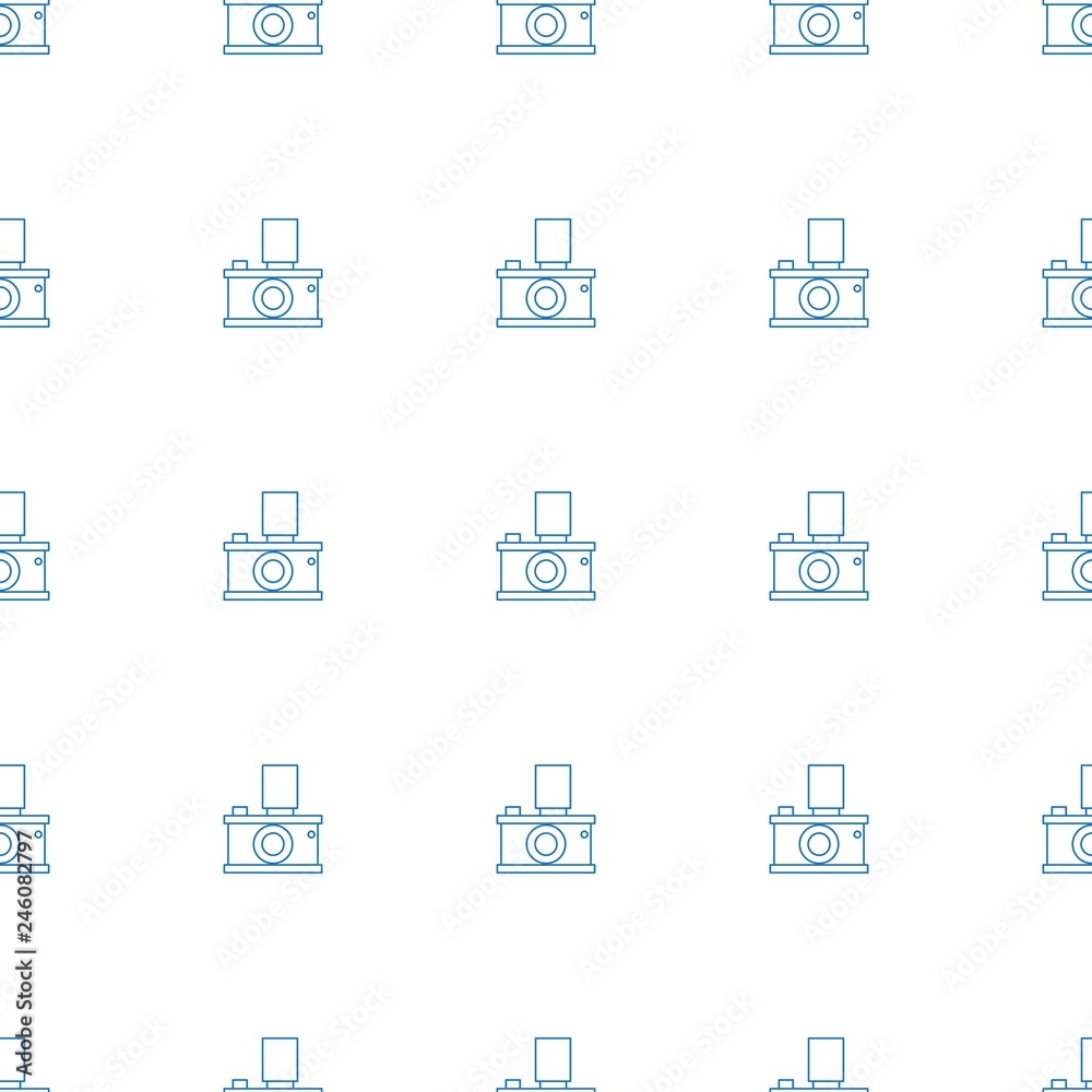 camera icon pattern seamless white background