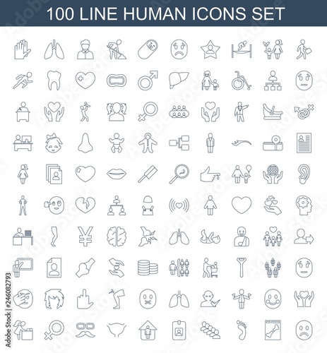 100 human icons