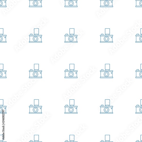 camera icon pattern seamless white background © HN Works