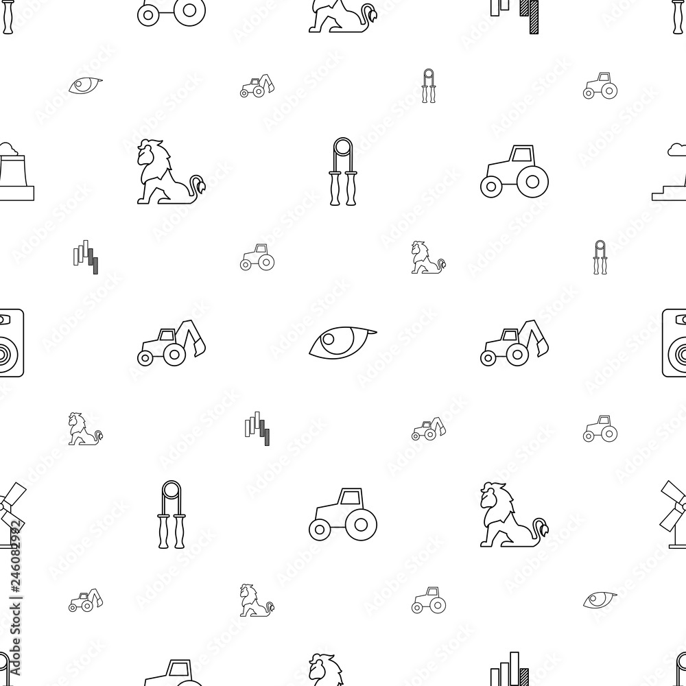 Obraz premium power icons pattern seamless white background