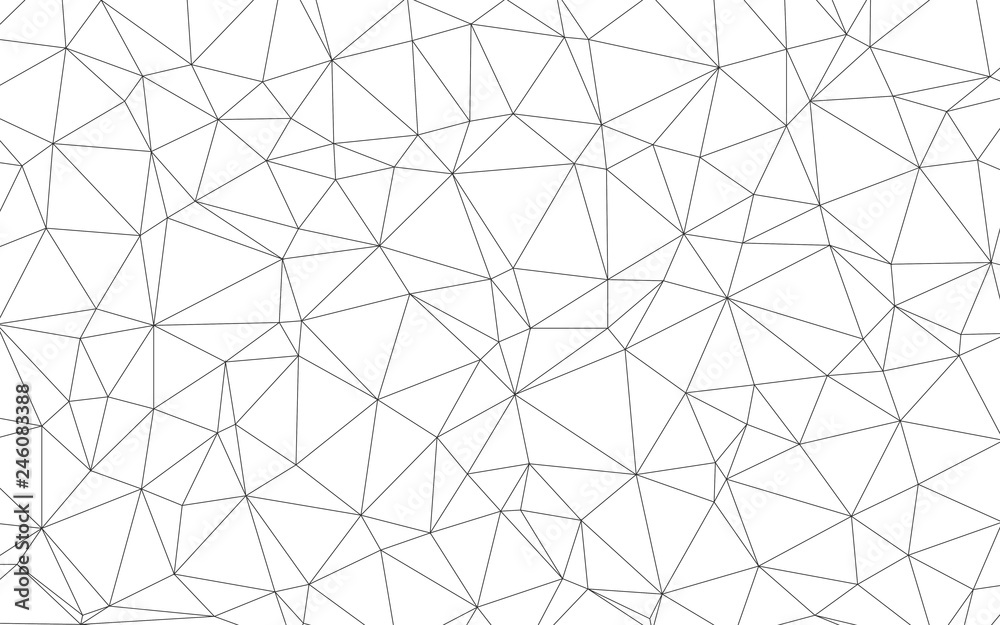 Gray and white geometric background with low poly triangle shapes
