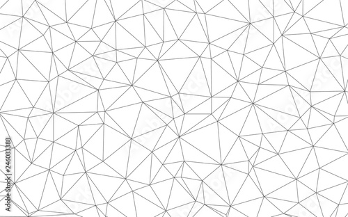 Gray and white geometric background with low poly triangle shapes design photo