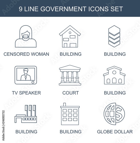 9 government icons