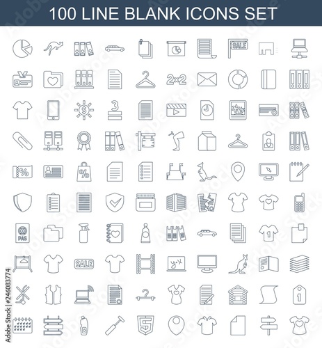 100 blank icons