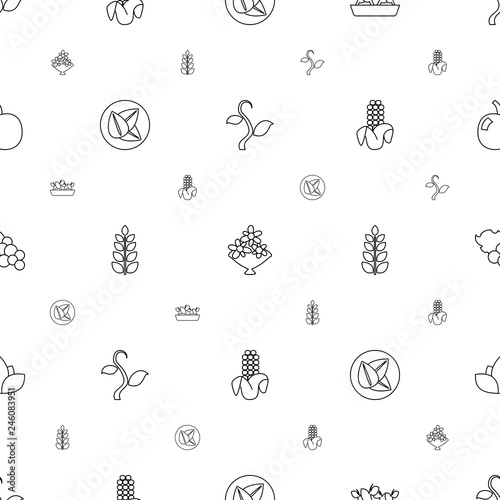 leaf icons pattern seamless white background