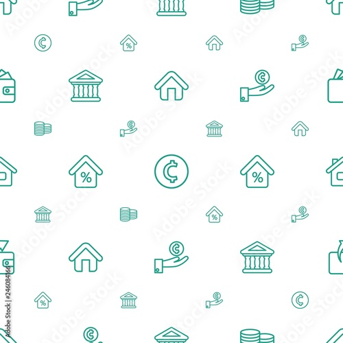 loan icons pattern seamless white background