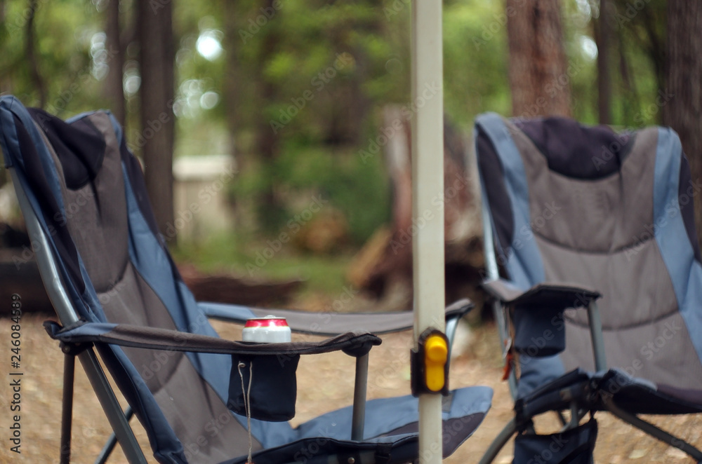 Comfortable chair for camping with pocket Comfortable chair for camping with pocket