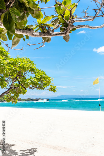 Fototapeta Naklejka Na Ścianę i Meble -  Amazing tropical beach with white sand. Beautiful background. Bali island.