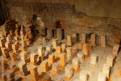 Remains of a pool of hot natural water from the springs of the Romans  n the year 75 AD photo